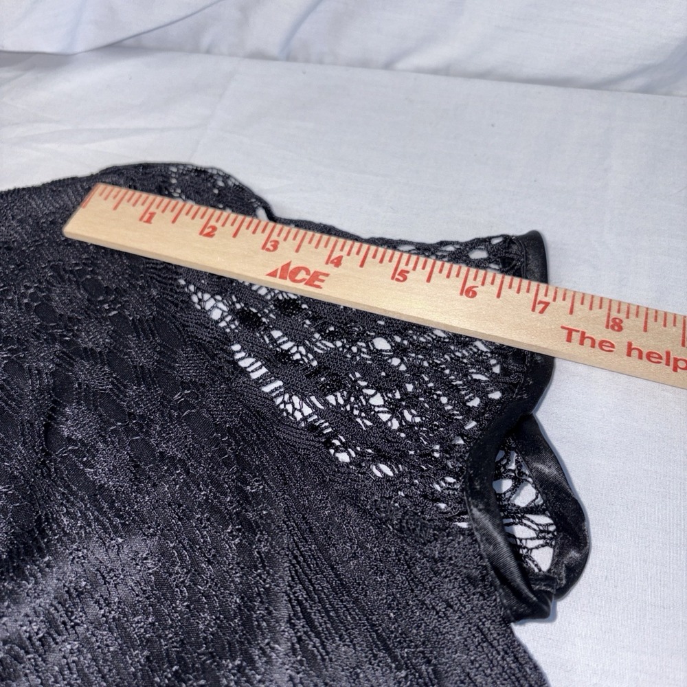Ultra Dress New York Vintage 90s Black Lace Shift Dress Womens 14 Goth Grunge - Picture 13 of 13